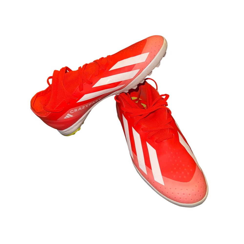 Like New Adidas X Crazyfast League TF Men's 9.5 Red Turf Soccer Shoes IF0699